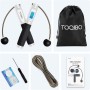 Cuerda de salto deportiva, inalámbrica con medidor, cuerda de salto ajustable con kilómetro digital y cuenta,Rodamientos de