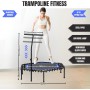 Cama Elástica. Trampolín Fitness para Saltar con Ø90cm.Plegable y Silenciosa. Instalacción Fácil,Octogonal para