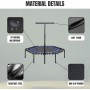 Cama Elástica. Trampolín Fitness para Saltar con Ø90cm.Plegable y Silenciosa. Instalacción Fácil,Octogonal para