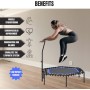 Cama Elástica. Trampolín Fitness para Saltar con Ø90cm.Plegable y Silenciosa. Instalacción Fácil,Octogonal para