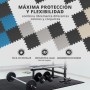 Esterilla Fitness Puzzle para Suelos de Gimnasio | Set de Protección Goma Espuma Losas Caucho para Máquinas de Deporte,