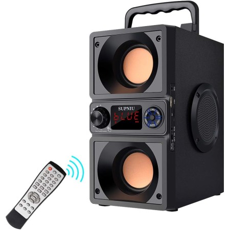 Altavoz Bluetooth Potente 40W (60W Pico) con Doble Subwoofer y Bajo Pesado, Altavoz Portátil Bluetooth 5.0 para Exterior,