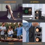 Altavoz Bluetooth Potente 40W (60W Pico) con Doble Subwoofer y Bajo Pesado, Altavoz Portátil Bluetooth 5.0 para Exterior,