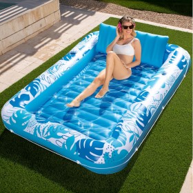Sloosh Chaise Longue gonflable pour bronzage XL, 85" x 57"/2,1 * 1,4 m Baignoire de bronzage Extra Large pour adultes, Lit