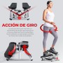 Sunny Health & Fitness Steppers para Hacer Ejercicio en casa, escalón de Escalera de bajo Impacto para Entrenamiento de Cuerpo