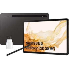 Samsung Galaxy Tab S8 con cargador – Tablet de 11" (8GB RAM, 256GB Almacenamiento, 5G, Android 12) Negra - Versión española