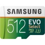 Samsung EVO Select 512 GB microSD 100 MB/s, velocidad Full HD & 4K UHD tarjeta de memoria incluye adaptador SD para smartphone,
