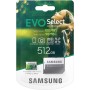 Samsung EVO Select 512 GB microSD 100 MB/s, velocidad Full HD & 4K UHD tarjeta de memoria incluye adaptador SD para smartphone,