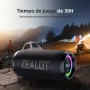 Zealot Altavoz Portátil Bluetooth con Luz LED, Altavoz Exterior Inalámbrico, 50W Sonido Potente, Autonomía de 30 Horas, Puerto