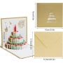 MZSX Feliz Cumpleaños Tarjetas Con Sobres, canta y brilla, Pastel de cumpleaños 3D, adecuadas para mujeres, hombres y niños,