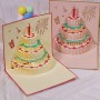 MZSX Feliz Cumpleaños Tarjetas Con Sobres, canta y brilla, Pastel de cumpleaños 3D, adecuadas para mujeres, hombres y niños,