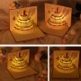MZSX Feliz Cumpleaños Tarjetas Con Sobres, canta y brilla, Pastel de cumpleaños 3D, adecuadas para mujeres, hombres y niños,