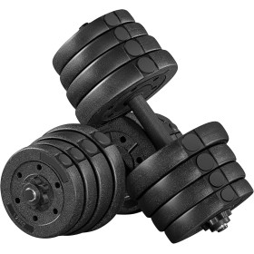 Yaheetech Kit Mancuernas Ajustables Juego de Pesas y Mancuernas para Casa o Gimnasio Mancuernas Musculacion con Cerraduras de