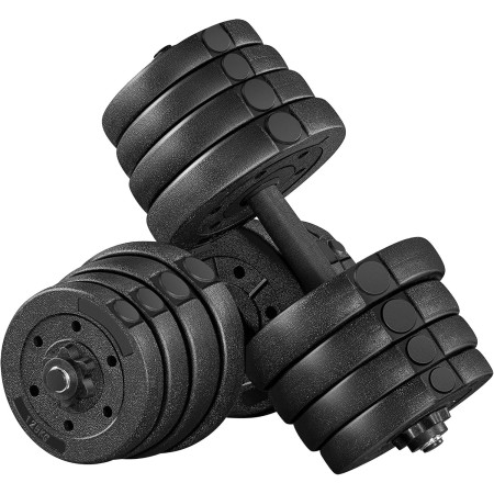 Yaheetech Kit Mancuernas Ajustables Juego de Pesas y Mancuernas para Casa o Gimnasio Mancuernas Musculacion con Cerraduras de