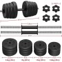 Yaheetech Kit Mancuernas Ajustables Juego de Pesas y Mancuernas para Casa o Gimnasio Mancuernas Musculacion con Cerraduras de