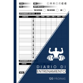 Diario de Entrenamiento: Cuaderno para Realizar Seguimiento de Ejercicios de Musculación y Cardio | 120 Páginas Para Anotar