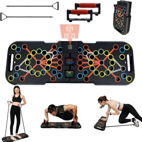 Surplex 41 en 1 Push Up Rack Board System Push Up Tabla Board Fitness Entrenamiento Gimnasio Ejercicio Stand con Banda