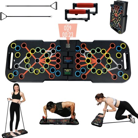 Surplex 41 en 1 Push Up Rack Board System Push Up Tabla Board Fitness Entrenamiento Gimnasio Ejercicio Stand con Banda