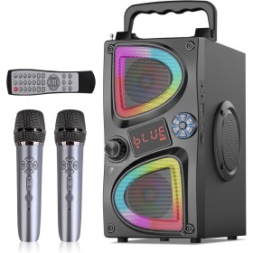 Altavoz Bluetooth Portátil con Subwoofer, 60W Pico, Potente Boombox Grande, Sonido Estéreo Inalámbrico, EQ, Control Remoto,