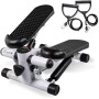 Mobiclinic® Fitness, Stepper, 2 en 1, Step Plus, Cuerdas de Resistencia, Multifunción, Brazos y piernas, Pantalla LCD, Carga 100