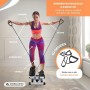 Mobiclinic® Fitness, Stepper, 2 en 1, Step Plus, Cuerdas de Resistencia, Multifunción, Brazos y piernas, Pantalla LCD, Carga 100