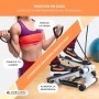 Mobiclinic® Fitness, Stepper, 2 en 1, Step Plus, Cuerdas de Resistencia, Multifunción, Brazos y piernas, Pantalla LCD, Carga 100