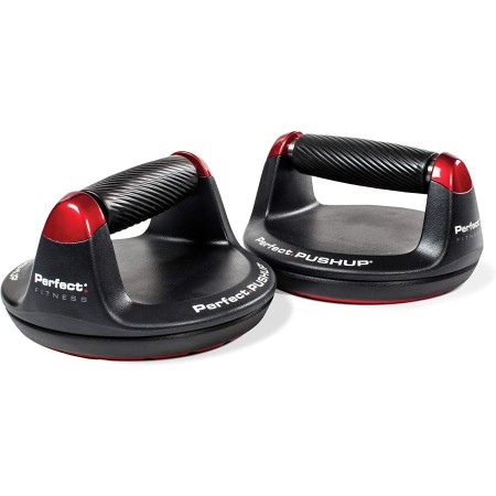 Perfect Fitness Perfect Pushup V2 - Asas de flexión, equipo de fitness para gimnasio en casa, negro, paquete de 2