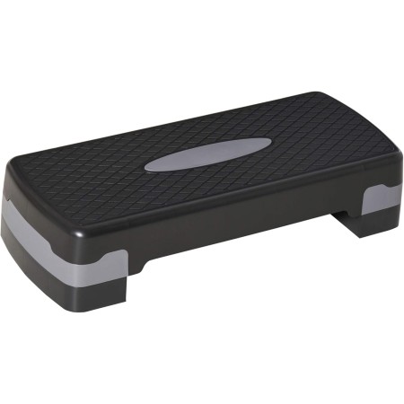 HOMCOM Step para Fitness Stepper Aeróbic Step de Aeróbic Antideslizante con Altura Regulable 2 Niveles de 10/15 cm Carga 150 kg