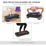 HOMCOM Step para Fitness Stepper Aeróbic Step de Aeróbic Antideslizante con Altura Regulable 2 Niveles de 10/15 cm Carga 150 kg