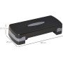 HOMCOM Step para Fitness Stepper Aeróbic Step de Aeróbic Antideslizante con Altura Regulable 2 Niveles de 10/15 cm Carga 150 kg