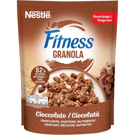 Nestlé Fitness Cereales Granola Copos de Avena Integral y Trigo con Miel, 300g