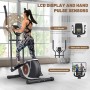 Bicicleta Elíptica para Casa, Máquina Elíptica Magnética Ultra Silenciosa con 16 Niveles de Resistencia, Monitor LCD, Pedal