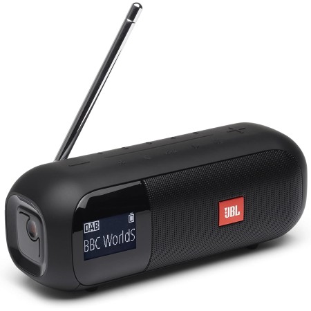 JBL Tuner 2 Sintonizador de radio JBL, altavoz portátil Bluetooth con MP3, DAB plus y radio FM, sonido potente y nitidez, color