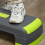 HOMCOM Step de Aeróbic Plataforma Step para Fitness con Altura Ajustable de 10/15/20 cm Tabla de Ejercicio en Casa Gimnasio