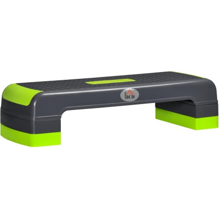 HOMCOM Step de Aeróbic Plataforma Step para Fitness con Altura Ajustable de 10/15/20 cm Tabla de Ejercicio en Casa Gimnasio