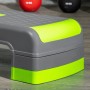 HOMCOM Step de Aeróbic Plataforma Step para Fitness con Altura Ajustable de 10/15/20 cm Tabla de Ejercicio en Casa Gimnasio