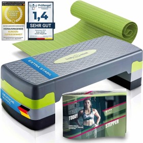 Tablón de step aeróbico Banco de step con alfombra antideslizante gratuita y libro electrónico de entrenamiento exclusivo