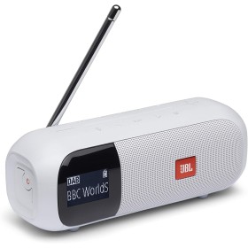 JBL Tuner 2 Sintonizador de radio JBL, altavoz portátil Bluetooth con MP3, DAB plus y radio FM, sonido potente y nitidez, color