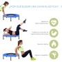 HOMCOM Cama Elástica Fitness Ø81 cm Trampolín de Acero con Borde Protector y 28 Resortes para Ejercicios en Interior y Exterior