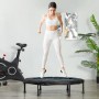 SPORTNOW Trampolín de Fitness Plegable Ø102 cm Cama Elástica con Marco de Acero Antideslizantes Carga 100 kg para Entrenamiento
