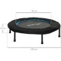 SPORTNOW Trampolín de Fitness Plegable Ø102 cm Cama Elástica con Marco de Acero Antideslizantes Carga 100 kg para Entrenamiento
