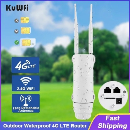 KuWFi-enrutador LTE para exteriores, 300Mbps, CAT4, 4G, inalámbrico, W