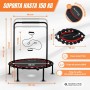 Mobiclinic®, Trampolín Redondo, Plegable, 2 Bandas de Resistencia, Agarre Regulable, Capacidad 150 kg, 101 cm Diámetro, Interior