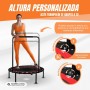 Mobiclinic®, Trampolín Redondo, Plegable, 2 Bandas de Resistencia, Agarre Regulable, Capacidad 150 kg, 101 cm Diámetro, Interior