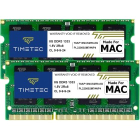 Timetec 16GB Kit (2x8GB) Compatible para Apple DDR3 1333MHz PC3-10600 CL9 para Mac Book Pro (principios/Finales de 2011), iMac,