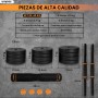 unycos - Mancuernas AjustablesDiscos de Cemento | 10-40 kgcon Barra Recta de Conexión | Pesas Ergonómicas para Hombres y