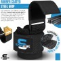 SAWANS Soporte de muñeca Ganchos de levantamiento de pesas Entrenamiento Gimnasio Bar Soporte Guantes acolchado grueso, de