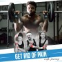 SAWANS Soporte de muñeca Ganchos de levantamiento de pesas Entrenamiento Gimnasio Bar Soporte Guantes acolchado grueso, de