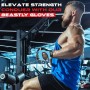 BEAST RAGE Guantes de Fitness parlevantamiento de Pesas para Hombres y Mujeres, Transpirables,Antideslizantes,Acolchados de