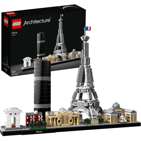 LEGO Architecture París, Set de Construcción Creativa, Torre Eiffel, El Louvre, Maqueta Coleccionable de Monumentos, Pieza